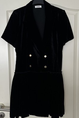 Sandro Blazerkleid Chenille Schwarz Gr. 38