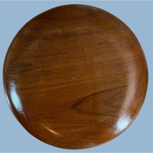 Vintage Runde Holz Nussbaum Schale Serviertisch Landschaft Deko Landhaus Bauernhaus Retro - Bild 5 von 9