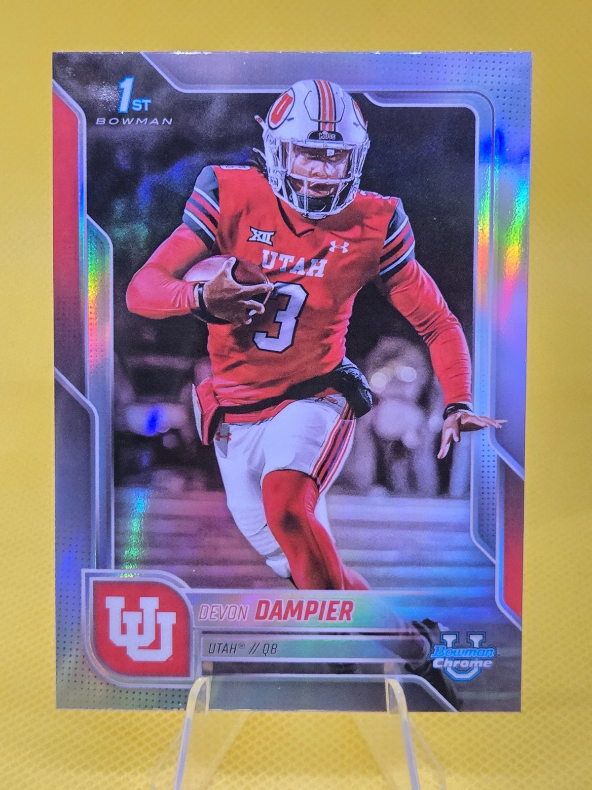 2025 Bowman Chrome U Devon Dampier 1st Bowman Refractor #3 Utah
