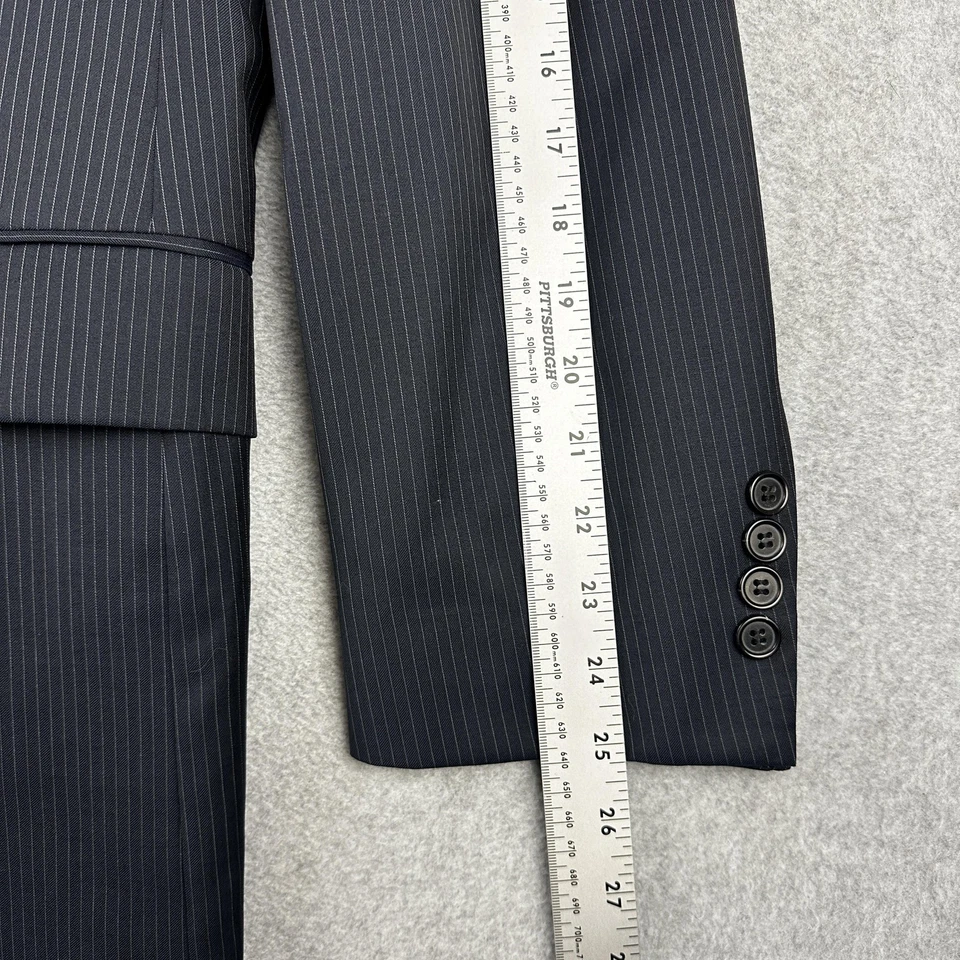 Traje Brooks Brothers Para Hombre 42R 36W Azul Marino Rayas 1818 Madison Reda Hecho en Italia Foto 4 de 4