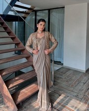Ready-to-Wear Designer Saree for Adults Bollywood Party and Indian Pakistani Wed