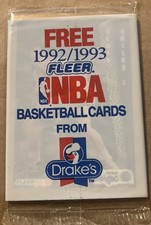 1992/93 Fleer NBA Drake's Promo. 1 Factory Sealed Cello Pack Scott Skiles On Top