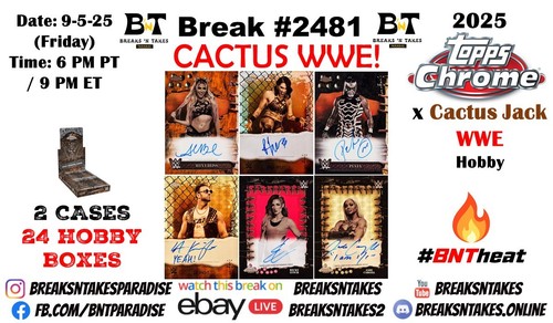 CHARLOTTE FLAIR 2025 Topps Cromo WWE Cactus Jack 2 ESTUCHE 24 CAJA Break #2481