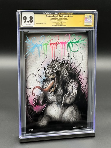 Gorkem Demir Sketchbook CGC 9.8 JSA - Venomized Godzilla Signed Virgin - LTD 50