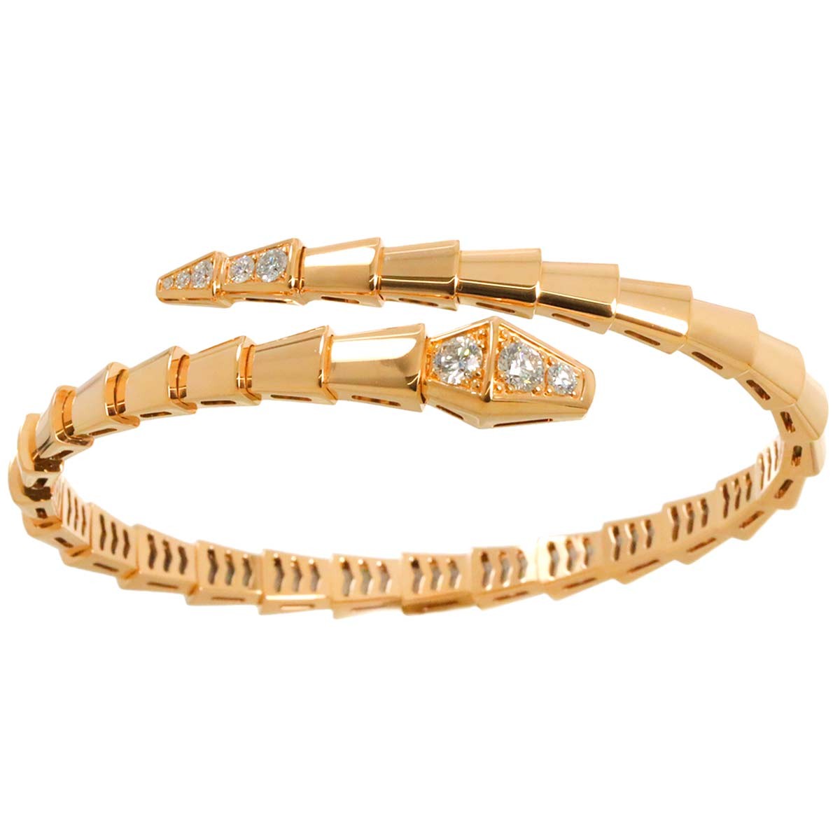 BVLGARI Serpenti Viper Diamond Bracelet 18K PG 750 size 15