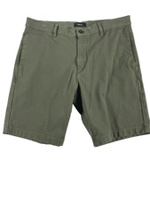 Vince Shorts Men's Sz 32 Green Chino Everyday Classic Flat Front