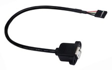 Panel Mount USB 2.0 B Cable USB B Female to 5 pin Female Dupont Motherboard U...