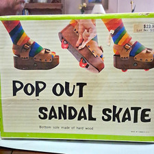 Rare Treasury Drug Pop Out Sandal Skate Retractable Wheel Sandals Size 8 SR 869