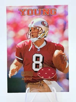 1998 NFL Playoff Momentum SSD Team Threads G/U Jersey Relic #19 Steve Young HOF