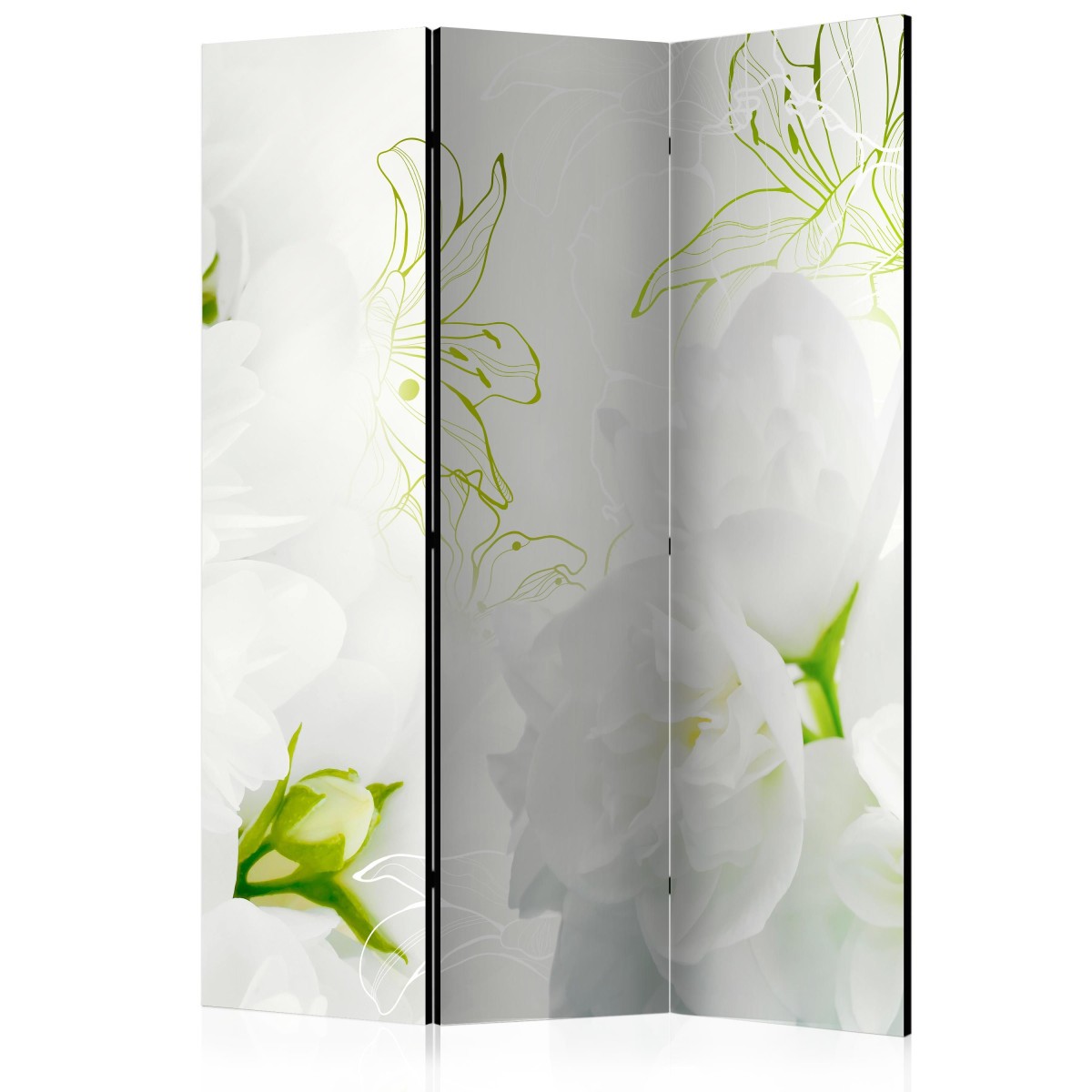 Paravent 3 volets Jasmine 135x172cm pour masquer le vis-à-vis intérieur