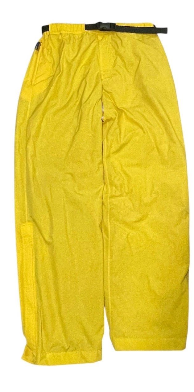 Henri Lloyd Ripstop Sailing Pants Rain Pants Men's Sz Large Yellow Belted
