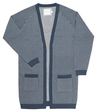 Long Wharf Supply Co. Women's Osterville SeaWell Cardigan Marine Blue Medium 