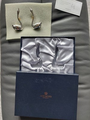Mikimoto 2 Kartenhalter Schwanenhals nicht benutzt, kartonverpackt