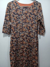 Weird Fish 100% Organic Cotton Floral Print Dress Size 10