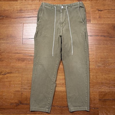 Smock Studios CMYK Sunrise Crop Twill Pants Men L Green Made In Japan Distressed