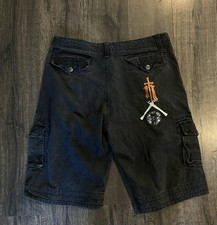 vintage y2k 2000s southpole style Nostic gray dark wash jorts size 36 shorts