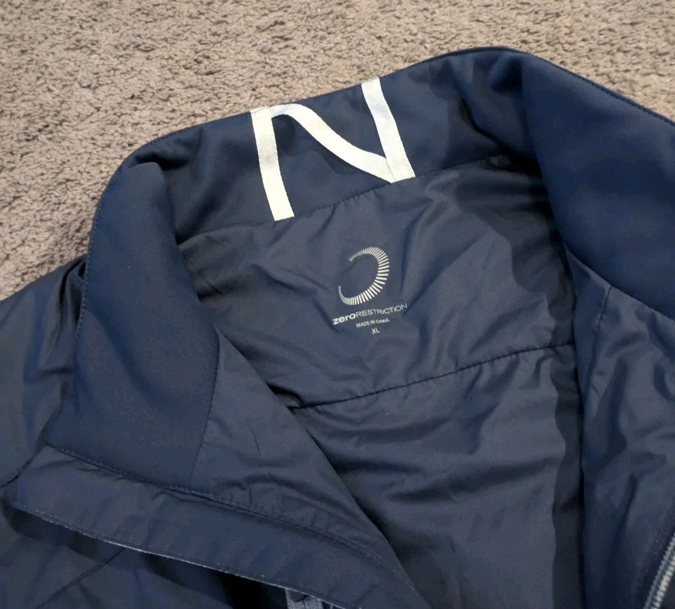 Chaleco de golf Zero Restriction Primaloft híbrido ligero cremallera completa azul para hombre XL Foto 4 de 4