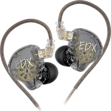 Kz Edx Lite In-Ear Monitor Headphones Dynamic Driver Black Kz
