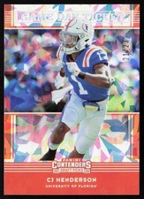 CJ Henderson 2020 Contenders Draft Picks Game Day Tickets Cracked Ice #30 #/23