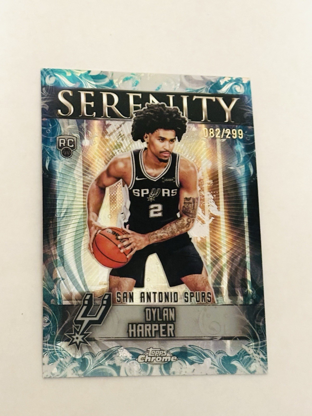 2025-26 Topps Chrome Dylan Harper Serenity Teal Refractor /299 RC #SY-12