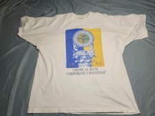 vintage single stitch t shirt Xl Chemical Bank Visa 1993 American Airlines