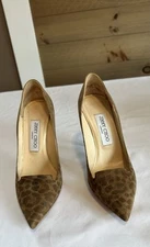Jimmy Choo London Cheetah Print Suede Pump 4" Heels Shoes - Women's 5 EU 35.5