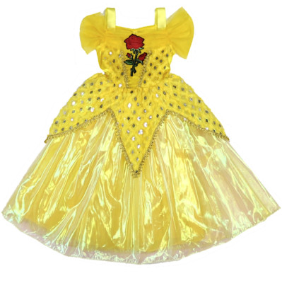 La Bella e La Bestia Vestito Carnevale Maschera Belle Cosplay Child Dress  BEAB06 | eBay