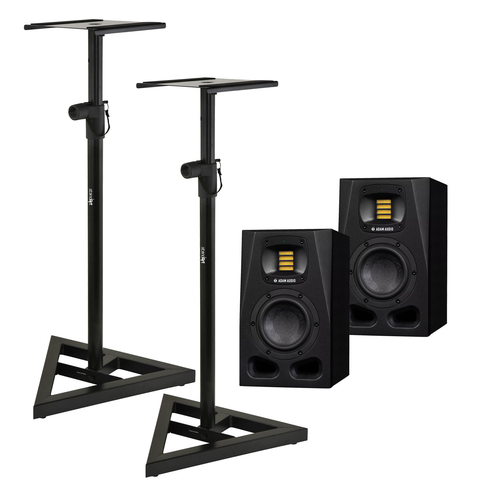 Aktiv-Monitor Adam Audio A4V Stand Set Aktiv Monitor Abhörmonitor Lautsprecher B