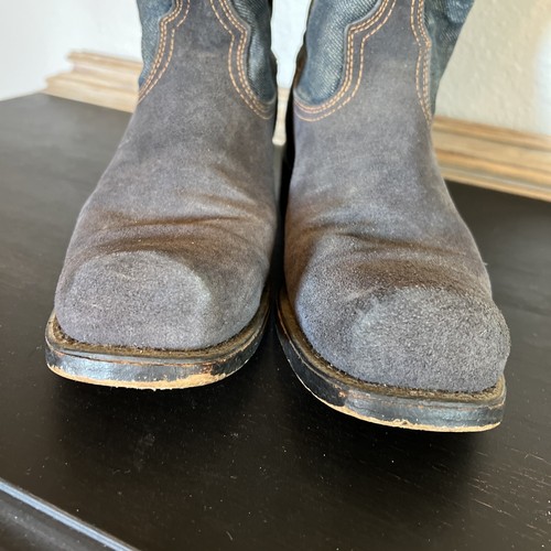 Herren Dingo Denim Stiefel Größe 10D Vintage blau Wildleder Western Cowboy Made in USA - Bild 5 von 22