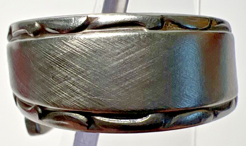 Vintage Handmade Community Stainless Steel Spoon Ring 🥄 Satin & Edge Made 🇺🇸 - Picture 4 of 7