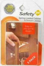 NIP Safety 1st Spring-Loaded Cabinet  Drawer Latches, 3 Pack, 48447