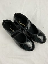 Child  s Theatrical Tap Shoes Black Size 10M Strap Closure