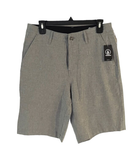 VOLCOM Surf & Turf Mens Kerosene Hybrid Shorts Size 30 Pockets Gray Stretch New
