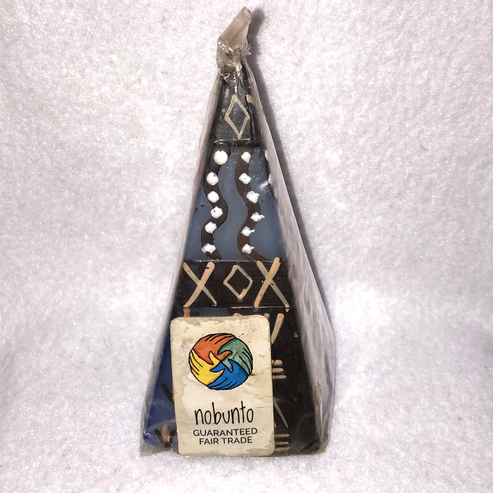 Hand Painted Pyramid Candle Nobunto Akono Guaranteed Fair Trade South Africa