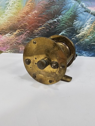 Pflueger No. 1944 MULTIPLIER (GOLDEN BRASS FINISH) Fishing Reel USA Works GOOD! - Picture 3 of 7