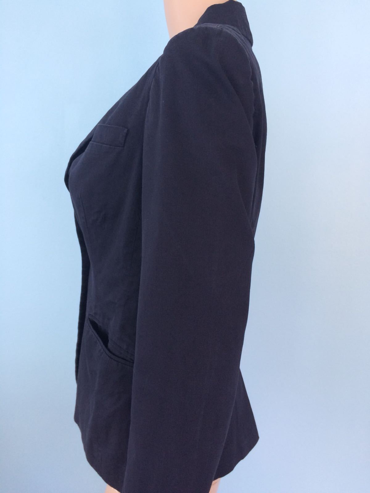 Theory Blazer Jacket Suit Black Size 2 One Button… - image 2