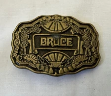 Vintage Metal Oden Inc "BRUCE" Belt Buckle
