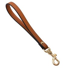 Allzedream Wristlet Strap Genuine Leather Keychain for Wallet Purse Brown