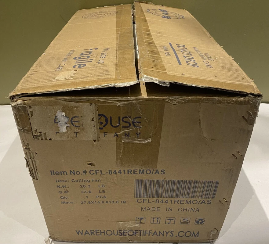 WAREHOUSE OF TIFFANY 2142 CFL-8441REMO/AS CEILING FAN - Image 2 of 4