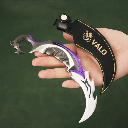 16Cm Valorant Jeu Périphériques Arme Modèle Karambit Non Coupé Balisong Jouet Ép - Imagen 8 de 16