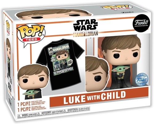 Funko Pop & T-Shirt Luke Skywalker & Grogu Size T-Shirt Adult Small New - Picture 4 of 7