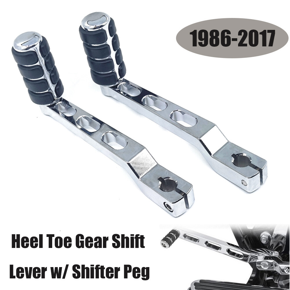 Chrome Gear Heel Toe Shift Lever w/ Shifter Peg For Harley Road King Touring eBay