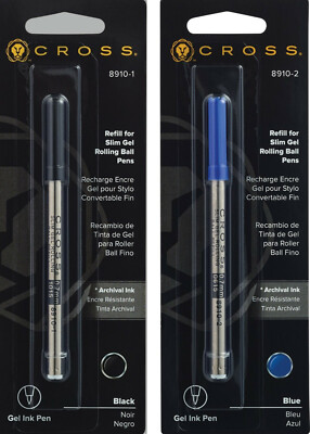 Cross Slim Gel Rollerballmine 8910 Spire+Click Blau / Schwarz Mine *!bestprice!*