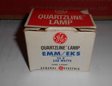General Electric EMM EKS Quartzline 24V 250 Watts Projector Lamp GE Bulb