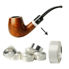 1 Pcs Tobacco Pipe Decoration Copper Ring Silver Metal Hoop DIY Tool 12*13*5mm