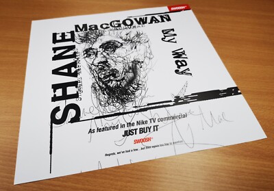 The POGUES SHANE MacGOWAN Original Poster UK PROMO ONLY Display Card Flat rare