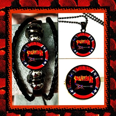 DIMEBAG DARRELL GUITAR HERO SERIES SET BRACELET  NECKLACE  PIN