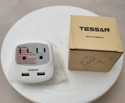 Tessan model ts wm02 eu Travel Plug Adapter Type C Outlet Charger New old stock