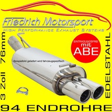FRIEDRICH MOTORSPORT V2A SPORTAUSPUFF 76MM für Audi A5 Coupe B8 1.8 TFSI 2.0 TFS