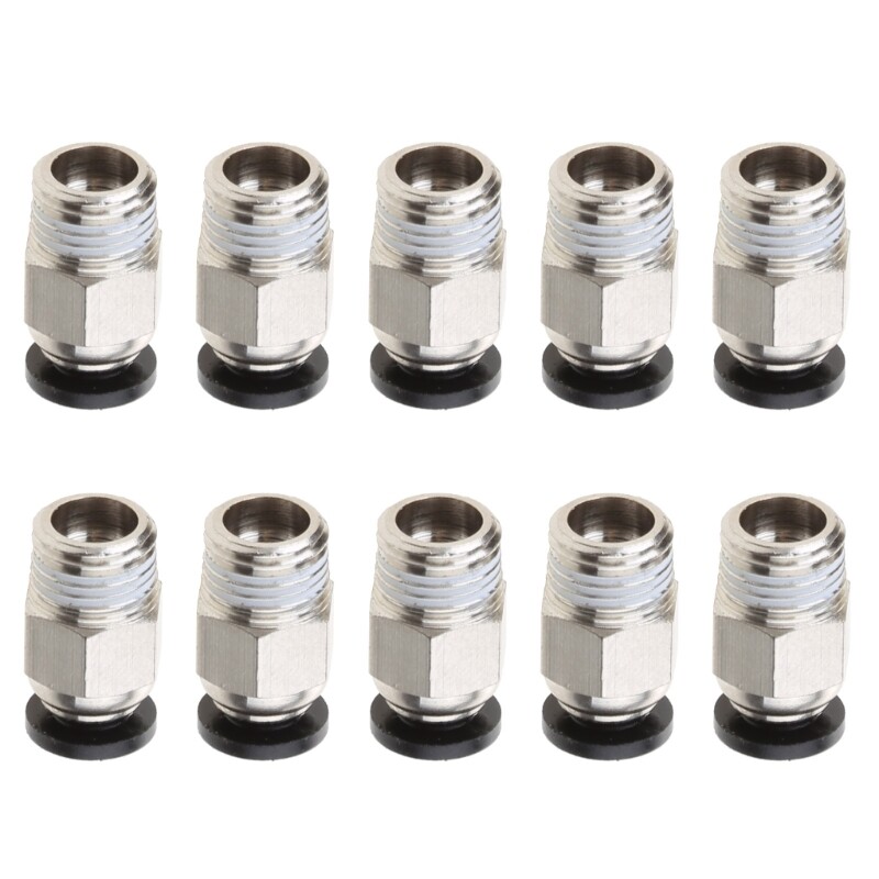 10 Pack M10 Thread Straight Pneumatic Fittings - PC4-01 Push To Connect For 3D Printer & Air Tools - View #6